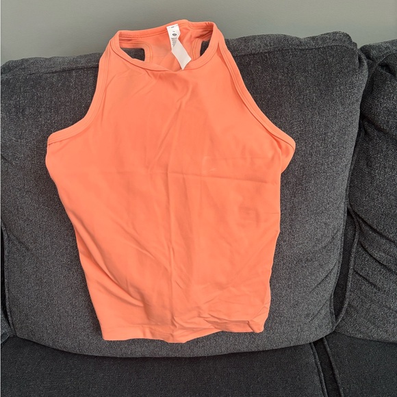 Lululemon orange work out tank. Never worn only tried on. Size 10 - Picture 3 of 3